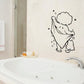 Baby shower carved bathroom bathroom wall sticker